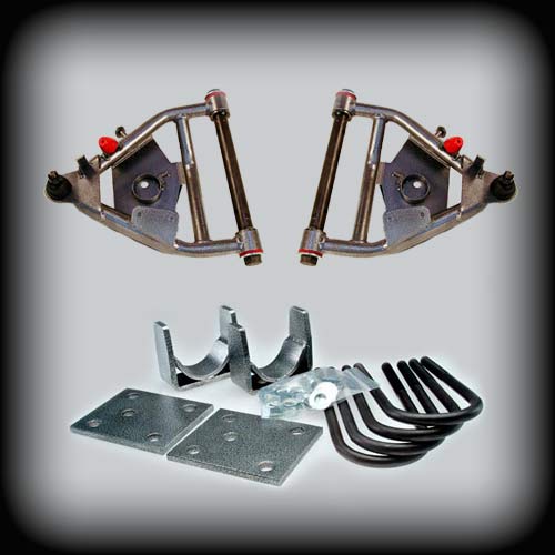 1968-1972 C10 w/2.25 inch Rear Leaf Spring & Drum Brakes 3 inch Front / 5 inch Rear Complete Lowering Kit (Shocks Included)