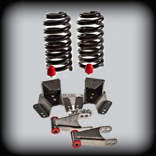 1973-1987 C10 3 inch Front / 4 inch Rear Complete Lowering Kit (Coil Springs) (Shocks Included)