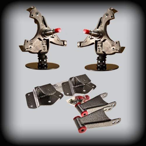 1995-1999 Chevy Tahoe(4 Door) 1992-1999 Chevy Suburban 2 inch Front / 3 inch Complete Rear Lowering Kit (Shocks Included)