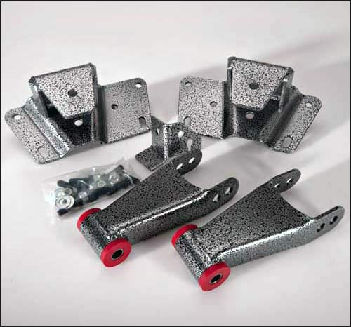 1992 – 1999 Chevy C2500 / C3500 4″ rear leaf spring hanger & shackle kit